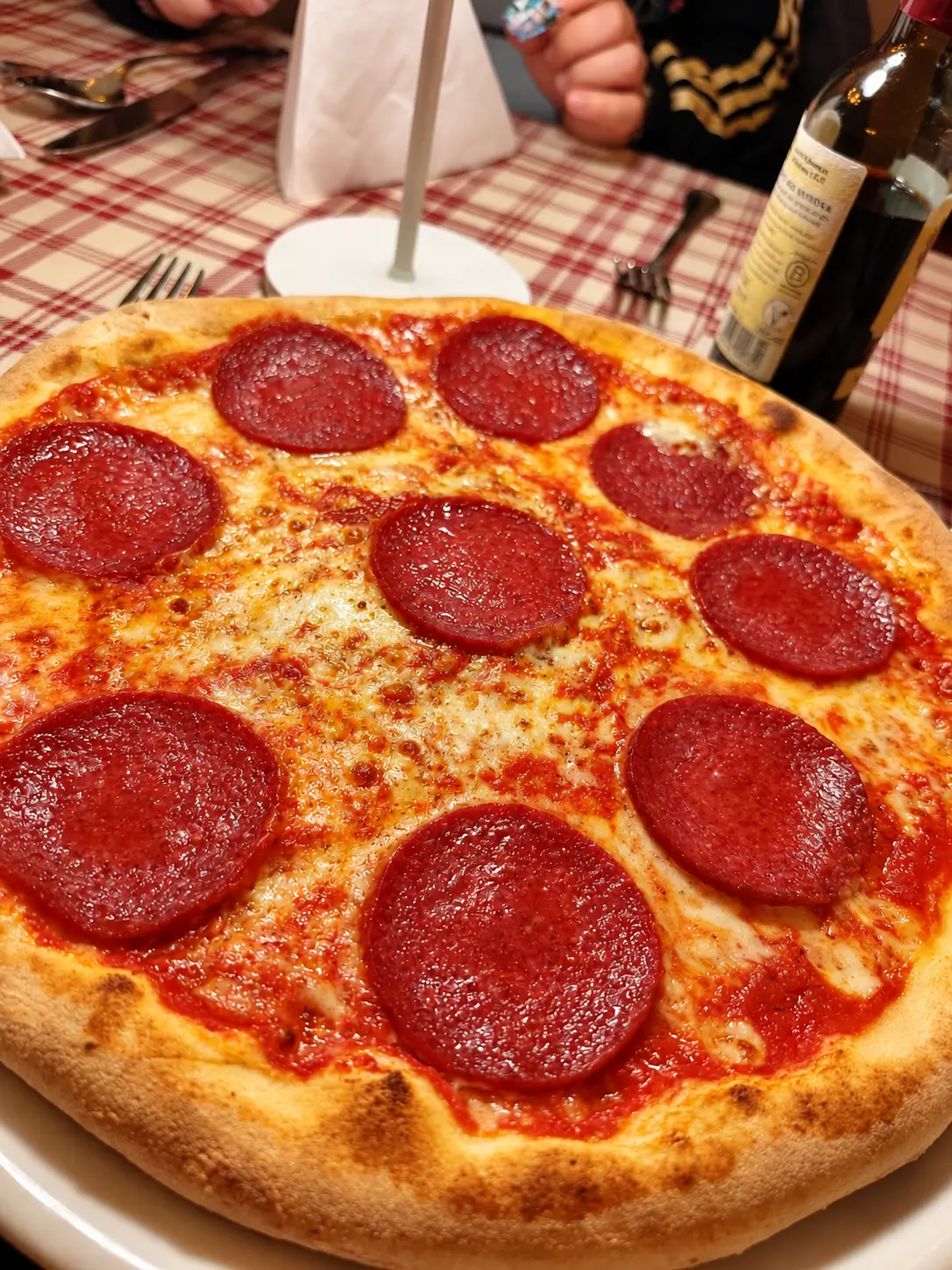 Pizza mit Salami