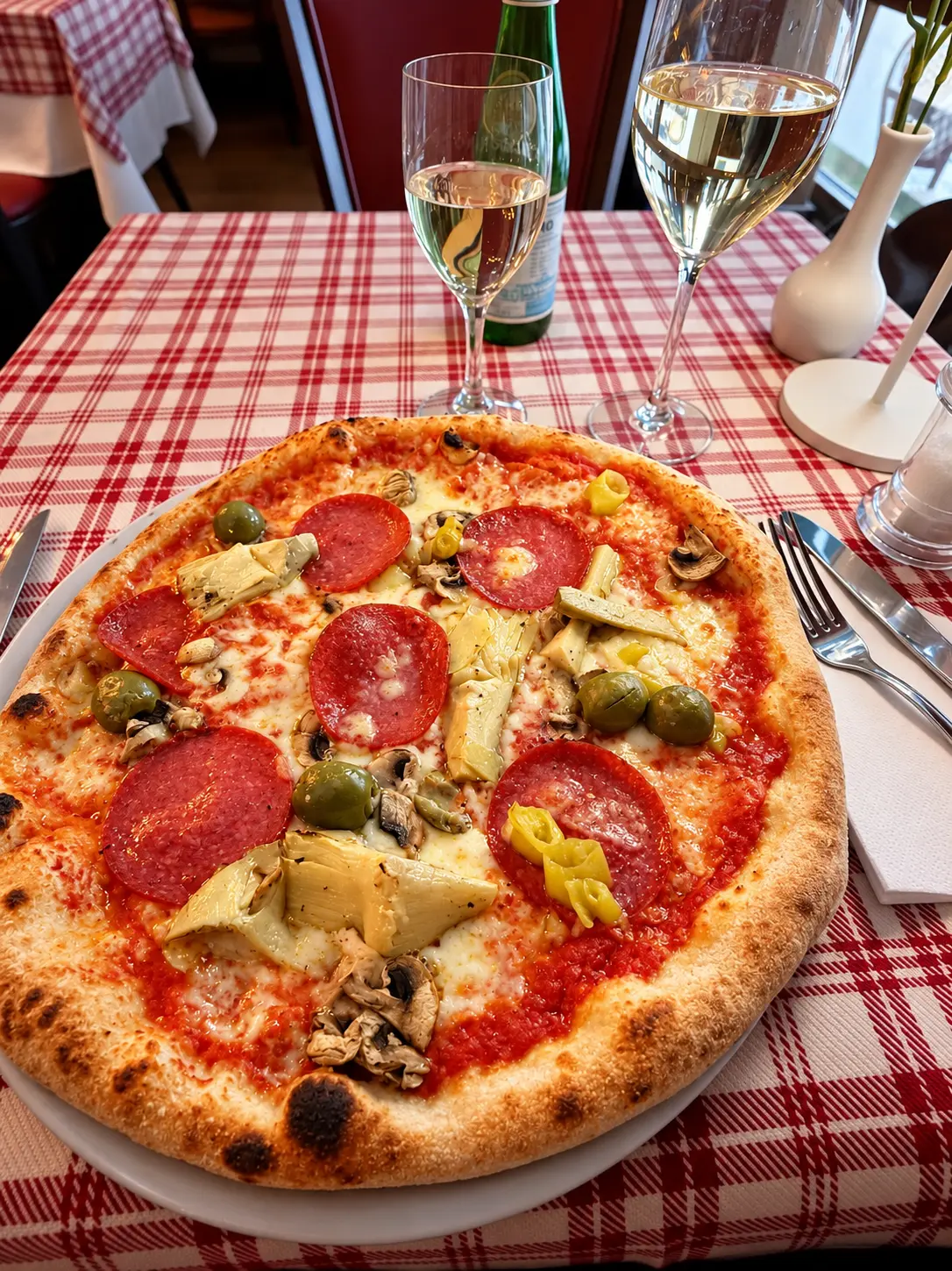 Pizza in der Trattoria il Sapore